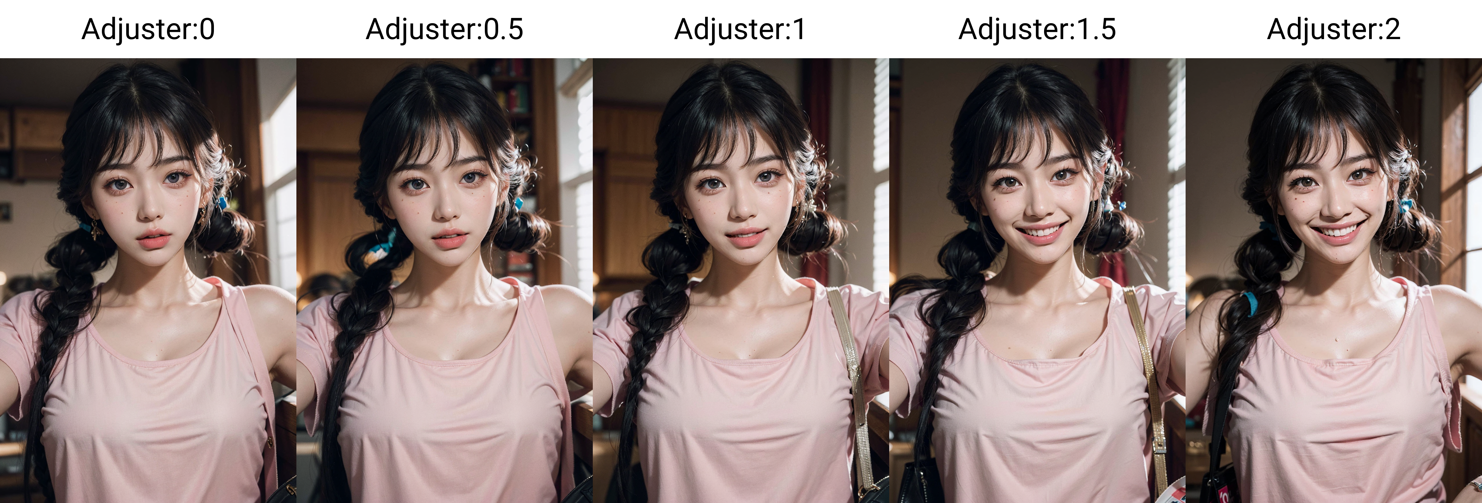 xyz_grid-0466-1143046190-_lora_Smile_Laughing_Adjuster_0_,1girl,(face focus_1.3),_1girl, twintails,(pink shirt_1.3), bag, large breasts, _(PureErosFace_V.png